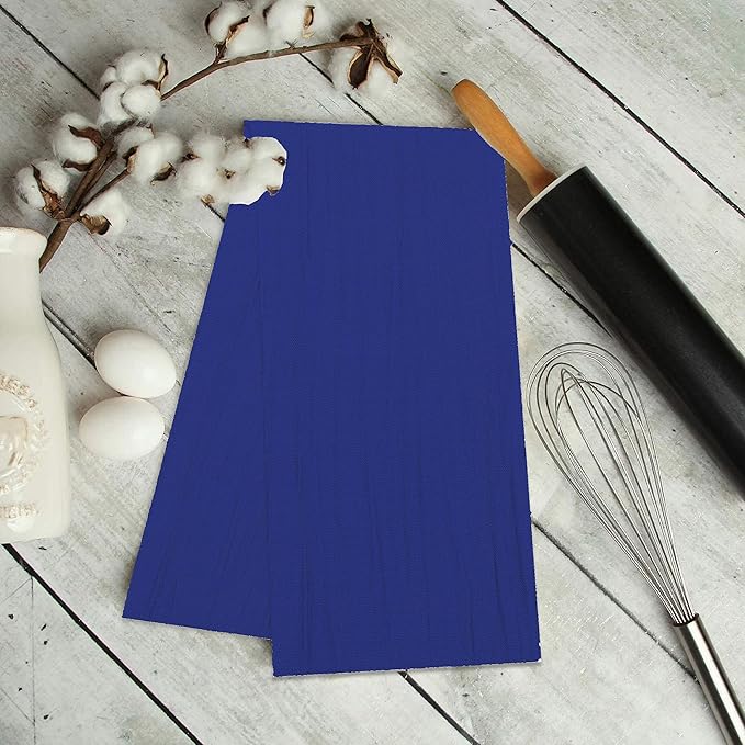 RUVANTI Flour Sack Towels 24 Pack 28x28 Inch, 100% Cotton Tea Towel, Reusable, Machine Washable, Absorbent BarTowels - Dish Cloth Perfect for Drying Dishes & Cleaning - Navy