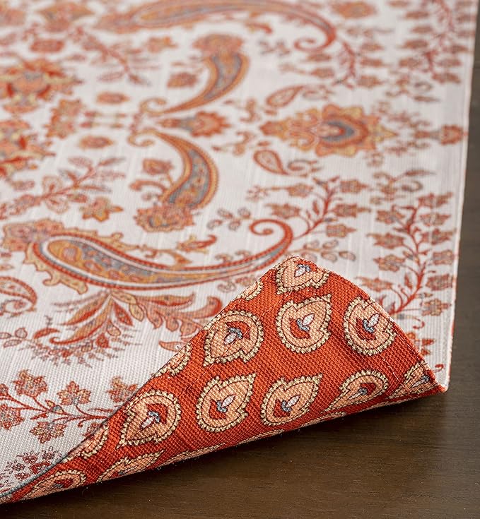 Maison d' Hermine Placemats Set of 4 100% Cotton Washable Cloth Place Mats, Reusable Table Mats for Thanksgiving Christmas Decorations Kitchen Dining Party Wedding Restaurant (Cachemire, 13" x 19")