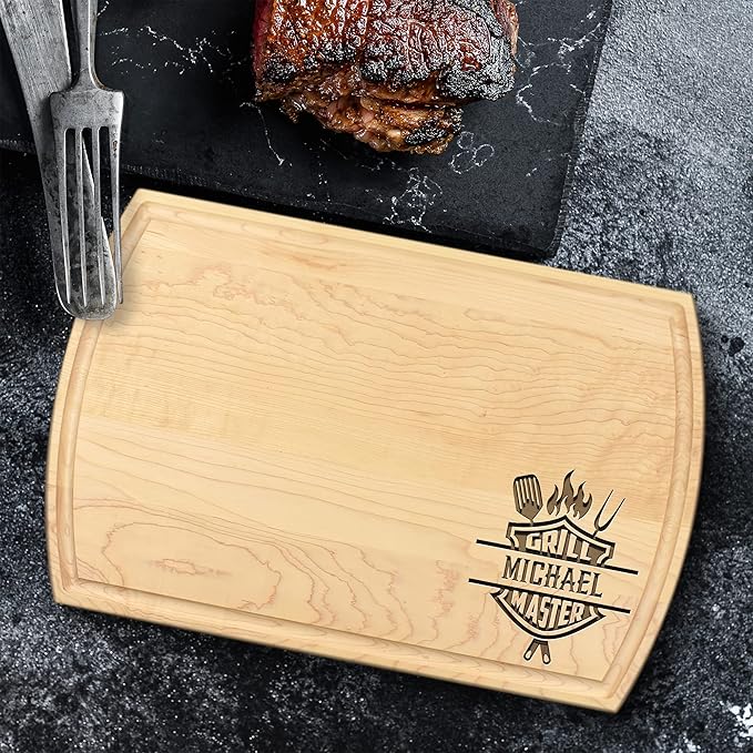 USA Made - Custom Cutting Board - Christmas Gift for Men - Unique Gift Idea for Him, Dad, Husband, Father, Brother - Mens Personalized Gift - BBQ Grilling Gift for Birthdays, Anniversaries, Holidays
