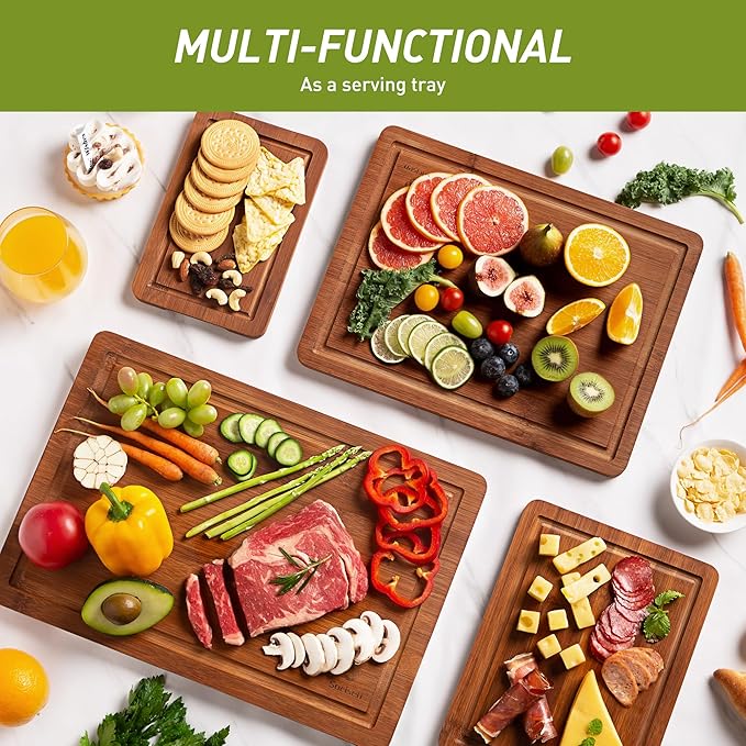 Bamboo Cutting Board Set Non Slip Feet Over Sink Father Day Dad Parents Papa Stepdad Pappy Poppy Pawpaw Who Want Nothing Everything Future Groom Bride Law Christmas Xmas