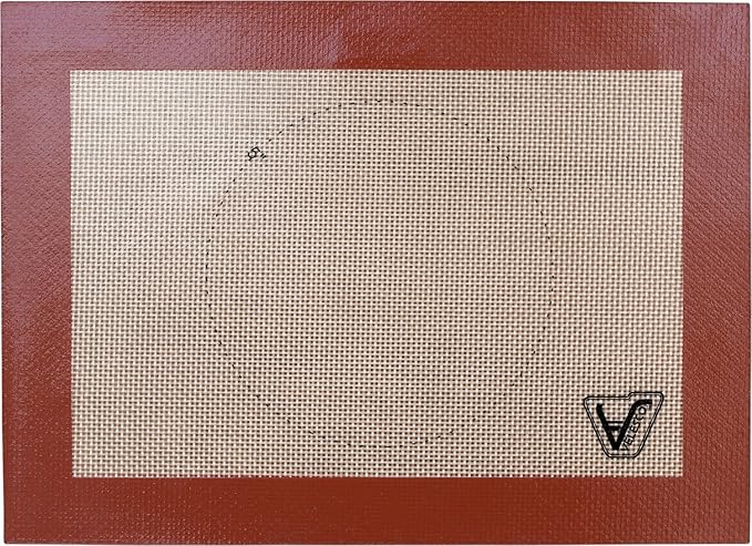 Silicone Baking Mat for Toaster Oven - Set of 2 mats (Size 7 7/8" x 10 13/16") - Non Stick Silicon Liners for Sheets, Trays & Pans - Pizza/Hot Dog/Sandwich/Cookie Making - Professional Grade