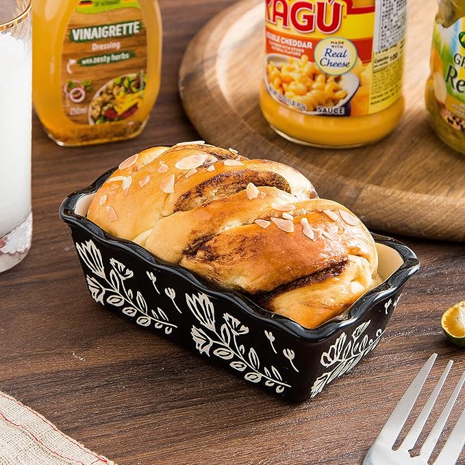 Wisenvoy Mini Loaf Pans for Baking - 4-Piece Ceramic Bread Pans