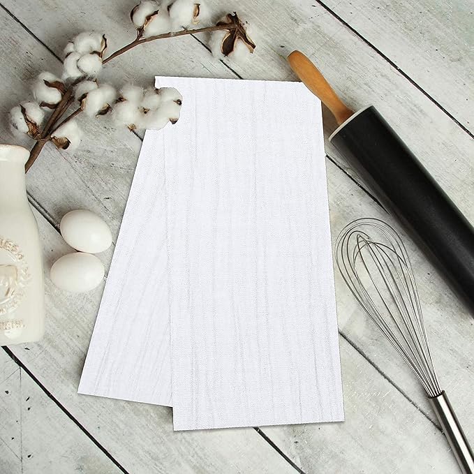 RUVANTI Flour Sack Towels 6 Pack 28x28 Inch, 100% Cotton Tea Towel, Reusable, Machine Washable, Absorbent BarTowels - Dish Cloth Perfect for Drying Dishes & Cleaning - White