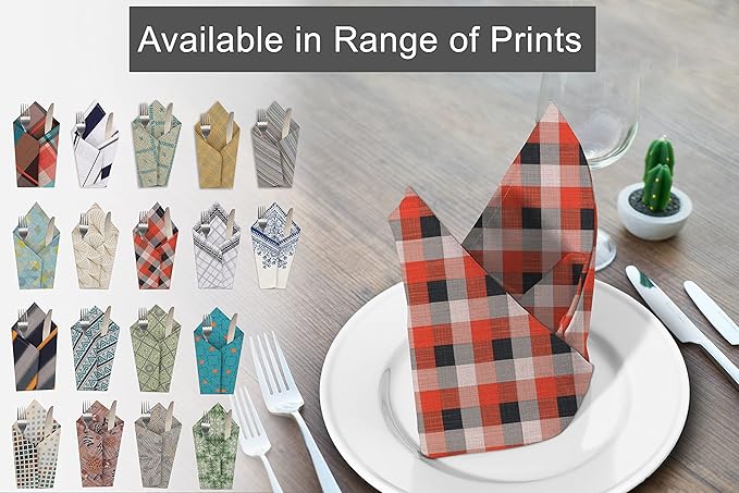 RUVANTI Cloth Napkins Set of 6 Cotton 100%, 18x18 Inches Napkins Cloth Washable, Soft, Absorbent. Cotton Napkins for Parties, Christmas, Thanksgiving, Weddings, Dinner Napkins Cloth - Play Box