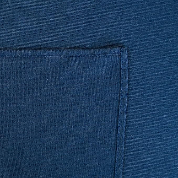 Solid Color Blended Thin Dinner Cloth Napkins - Set of 12 (40 x 40 cm) - for Events & Home Use (Navy Blue)