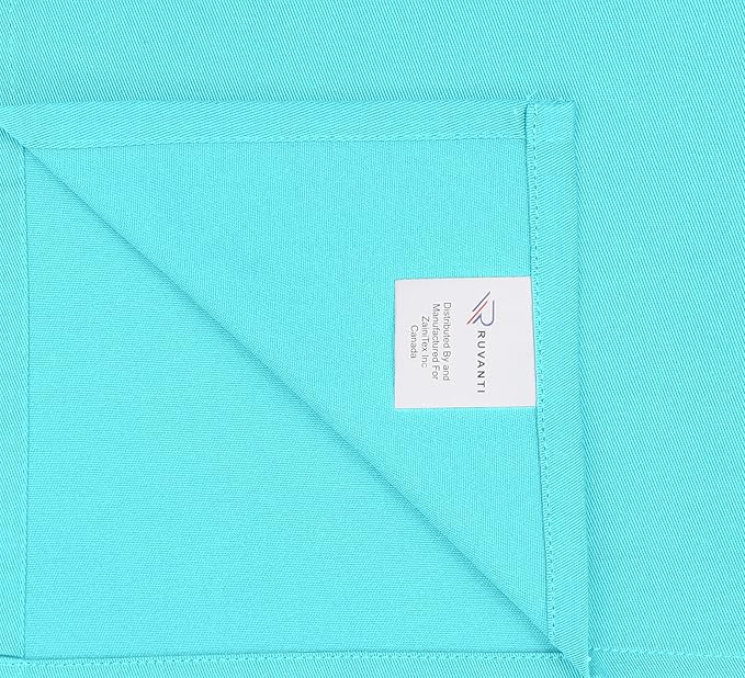 Ruvanti Cloth Napkins Set of 12, 18x18 Inches Napkins Cloth Washable, Soft, Durable, Absorbent, Cotton Blend. Table Dinner Napkins Cloth for Hotel, Lunch, Restaurant, Wedding, Parties - Waterspout