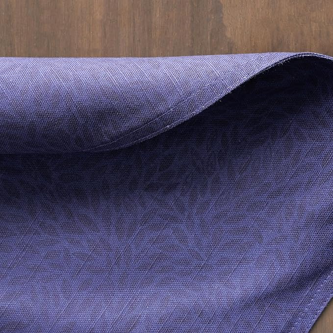 Maison d' Hermine Placemats Set of 4 100% Cotton Washable Cloth Place Mats, Reusable Table Mats for Thanksgiving Christmas Decorations Kitchen Dining Party Wedding (Pumpkin Blues, 13" x 19")