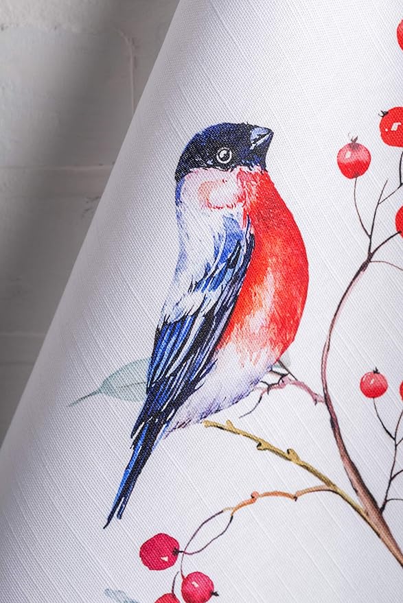 Maison d' Hermine Kitchen Towels Set of 3 100% Cotton 20" x 27.5" Reusable Cloth Tea Dish Towels Absorbent with Hanging Loop for Kitchen Dining Thanksgiving Christmas Decorations (Morzine)