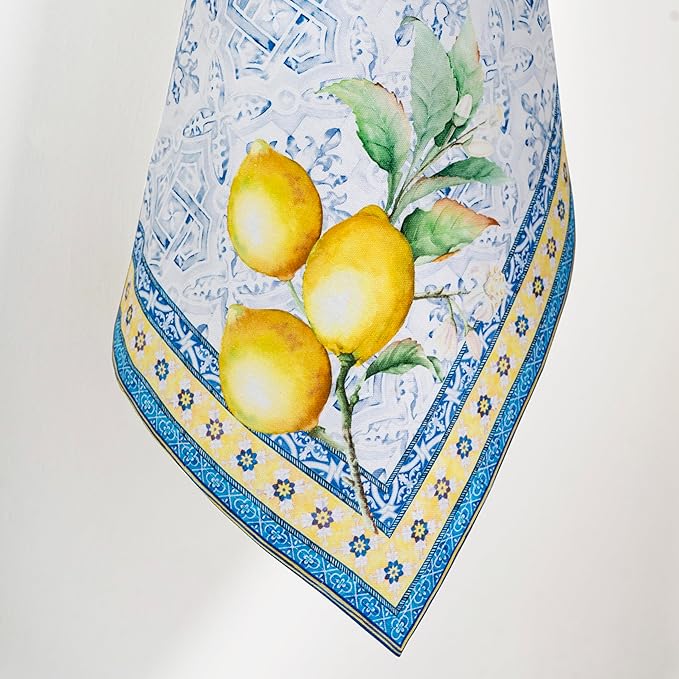 Maison d' Hermine Kitchen Towels Set of 3 100% Cotton 27.50" x 20" Reusable Cloth Tea Dish Towels Absorbent with Hanging Loop for Kitchen, Home, Dining, Cocktail Parties Spring/Summer (Citrus)