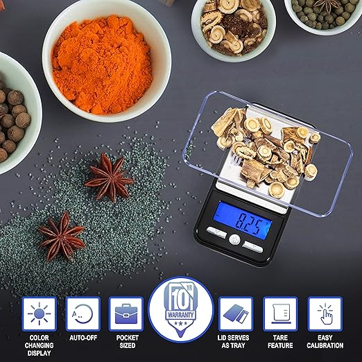 American Weigh Scales Digital Pocket Scale AC SERIES 150g x 0.01g | High Precision 0.001g Accuracy Mini Gram Scale for Kitchen, Lab, Jewelry, Coin Scale, Small Digital Gram Scale Portable Travel Scale