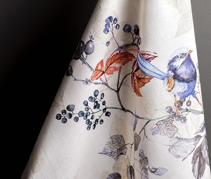 Maison d' Hermine Kitchen Towels Set of 3 100% Cotton 20" x 27.5" Reusable Cloth Tea Dish Towels Absorbent with Hanging Loop for Kitchen Dining Thanksgiving Christmas Decorations (Equinoxe - Beige)