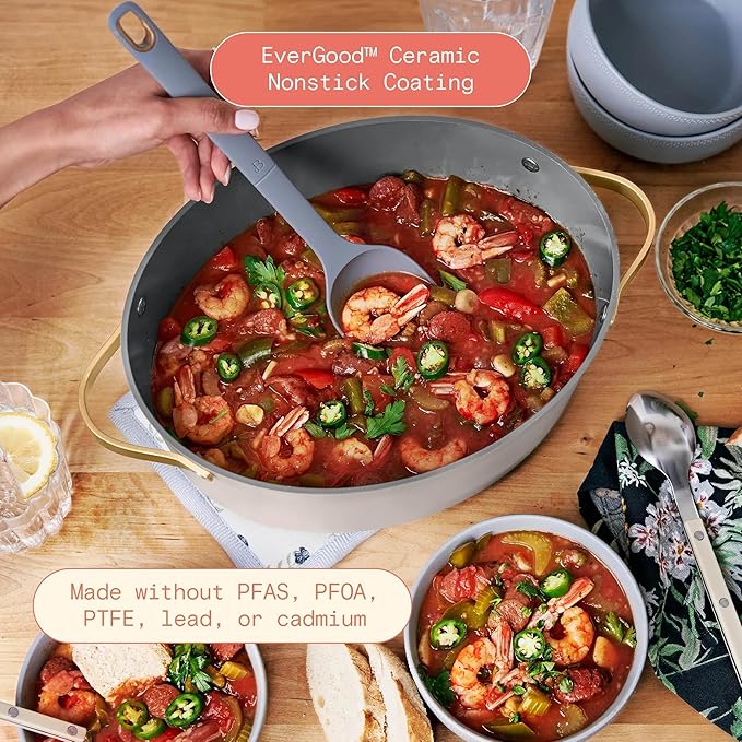 Beautiful 10-in-1, 6-Qt Electric Multi-Cooker | Programmable Touch Display | 7 Presets up to 400 °F | Sear Slow-Cook Steam Rice Warm | Oven-Safe Pot & Lid (Porcini Taupe)