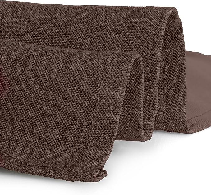 Gee Di Moda Rectangle Tablecloth - 60 x 84 Inch Chocolate Table Cloth for 5 Foot Rectangle Table - Heavy Duty Washable Fabric - for 5 Ft Buffet Table, Holiday Party, Dinner, Wedding & Baby Shower
