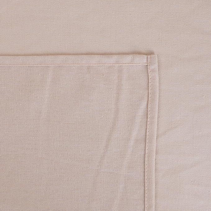 Solid Color Linen Blended Thin Dinner Cloth Napkins - Set of 12 (40 x 40 cm) - for Wedding Parties Events & Home Use (Champagne)