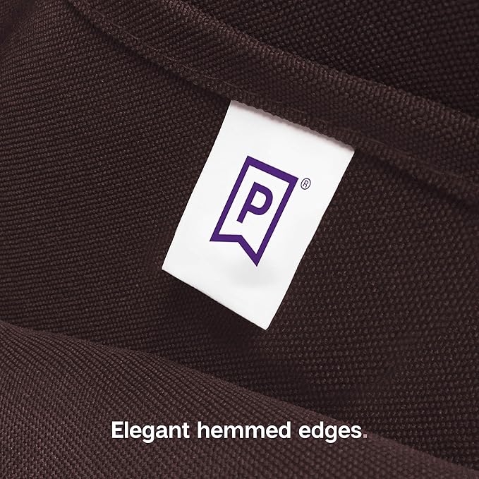 Gee Di Moda Rectangle Tablecloth - 90 x 132 Inch Chocolate Table Cloth for 6 Foot Table with Floor-Length Drop - Heavy Duty Washable Fabric - 6 Ft Buffet Table, Holiday Party, Wedding & Baby Shower