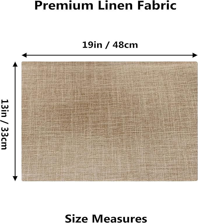 Home Brilliant Linen Place Mats Set of 4 Heat Resistant Dining Table Place Mats Cloth Placemats Kitchen Table Mats Placemat, Burlap