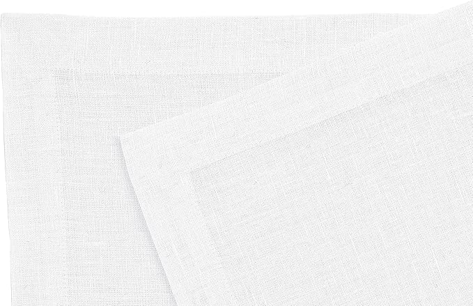Solino Home Linen White Placemats Set of 6-100% Pure Linen Placemats 14 x 19 Inch for Fall, Autumn, Halloween, Thanksgiving, Christmas, Holiday - Fete