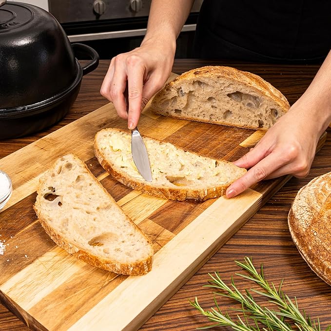 Enamelled Cast Iron Dutch Oven Pot – Dutch Oven For Sourdough Bread Baking – Cast Iron Bread Pot – Black, 6 Quarts, 26cm – by Nuovva