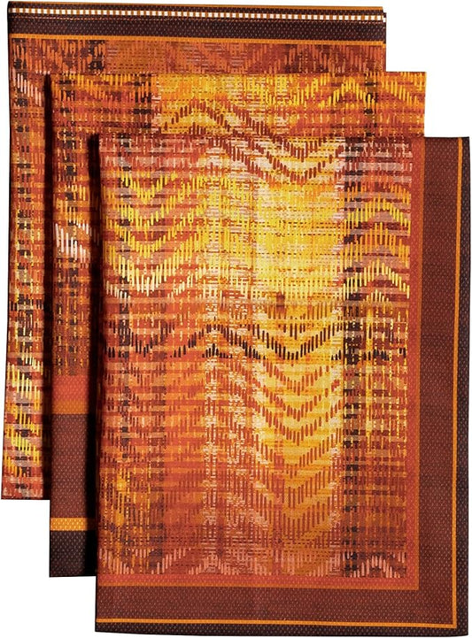 Maison d' Hermine Kitchen Towels Set of 3 100% Cotton 20" x 27.5" Reusable Cloth Tea Dish Towels Absorbent with Hanging Loop for Kitchen Dining Thanksgiving Christmas Decorations (Thanksgiving Tartan)