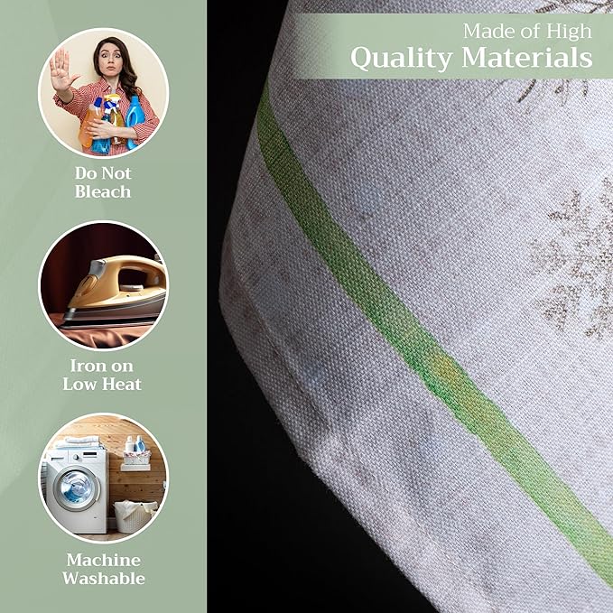 Maison d' Hermine Kitchen Towels Set of 3 100% Cotton 20" x 27.5" Reusable Cloth Tea Dish Towels Absorbent with Hanging Loop for Kitchen Dining Thanksgiving Christmas Decorations (Christmas Dew)