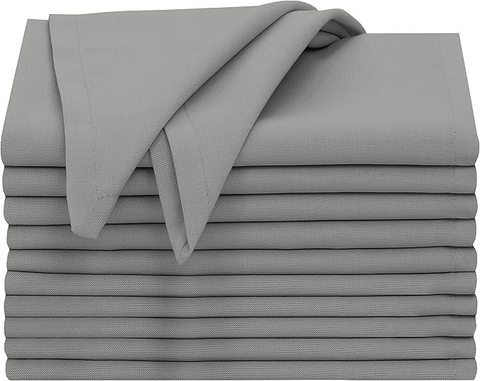 Ruvanti Cloth Napkins Set of 12, 18x18 Inches, 100% Cotton, Washable, Soft & Absorbent, Perfect for Wedding, Christmas, ‎Thanksgiving Dinners - Wild Dove