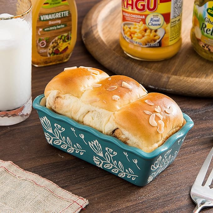 Wisenvoy Mini Loaf Pan Bread Pan Ceramic Loaf Pans for Baking Bread Mini Bread Loaf Pans 4-Pieces Bread Baking Pan