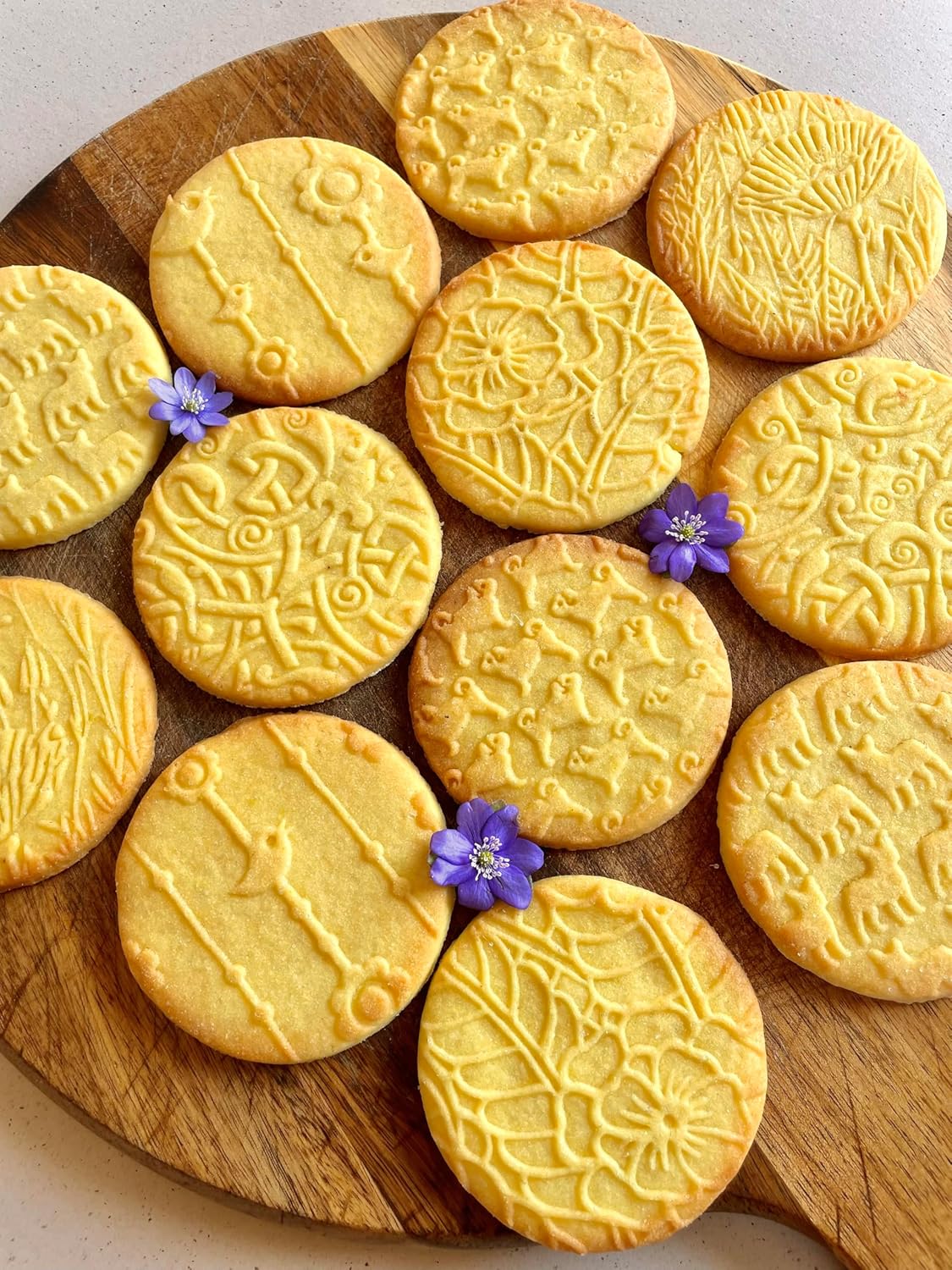 DOILY Embossing Rolling Pin with Flowers Pattern. Dough and Clay Roller for Embossed Cookies and Pottery. Cookie and Ceramic Stamp. Backing Gifts for Women by Algis Crafts