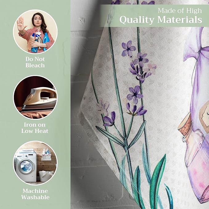 Maison d' Hermine Kitchen Towels Set of 3 100% Cotton 27.50" x 20" Reusable Cloth Tea Dish Towels Absorbent with Hanging Loop for Kitchen, Home, Dining, Cocktail Parties Spring/Summer (Fanny)