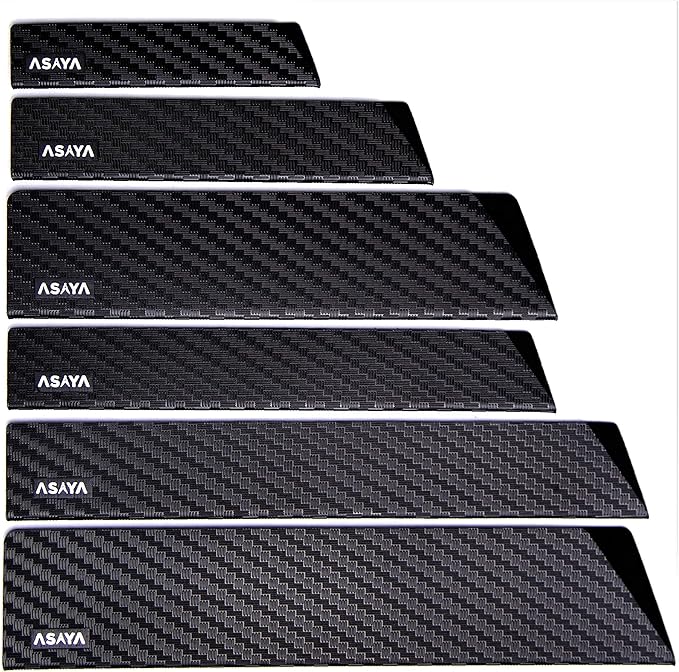 Asaya Professional Knife Edge Guards -Universal Blade Covers - Extra Strength, ABS Plastic and BPA-Free Felt Lining, non-Toxic and Food Safe - Knives Not Included (6Pcs)