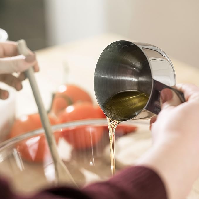 Premium 304 Stainless Steel Measuring Kit - 8-Piece Essential Cups and Spoons for Everyday Use, Stackable & Durable