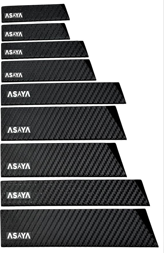 Asaya Professional Knife Edge Guards -Universal Blade Covers - Extra Strength, ABS Plastic and BPA-Free Felt Lining, non-Toxic and Food Safe - Knives Not Included (9Pcs)