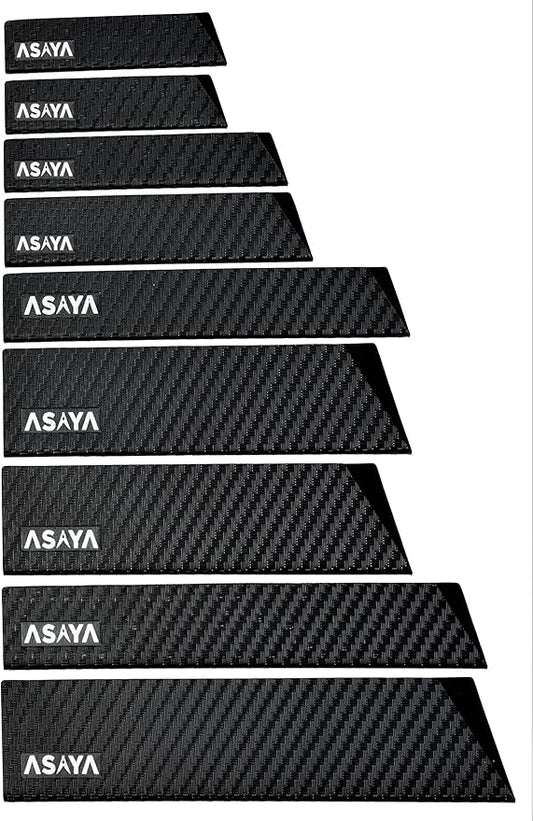 Asaya Professional Knife Edge Guards -Universal Blade Covers - Extra Strength, ABS Plastic and BPA-Free Felt Lining, non-Toxic and Food Safe - Knives Not Included (9Pcs)