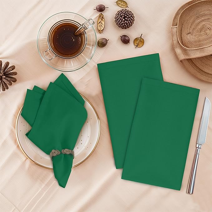 Ruvanti Cloth Napkins Set of 12, 18x18 Inches, 100% Cotton, Washable, Soft & Absorbent, Perfect for Wedding, Christmas, ‎Thanksgiving Dinners - Amazon