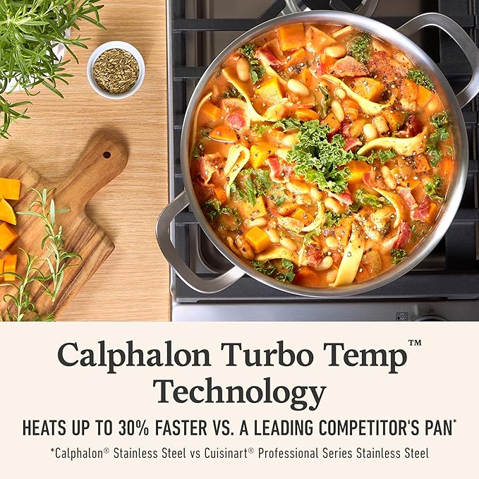 Calphalon Stainless Steel 6-Qt Stock Pot with Lid