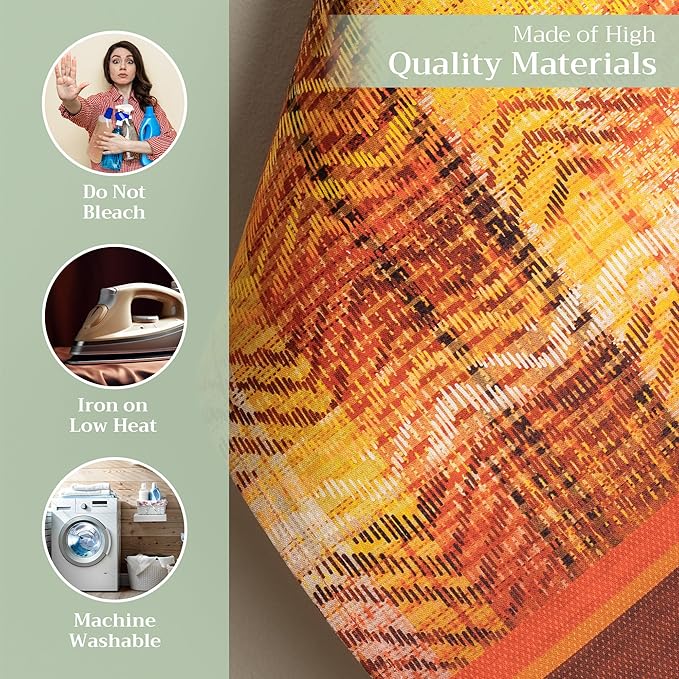 Maison d' Hermine Kitchen Towels Set of 3 100% Cotton 20" x 27.5" Reusable Cloth Tea Dish Towels Absorbent with Hanging Loop for Kitchen Dining Thanksgiving Christmas Decorations (Thanksgiving Tartan)