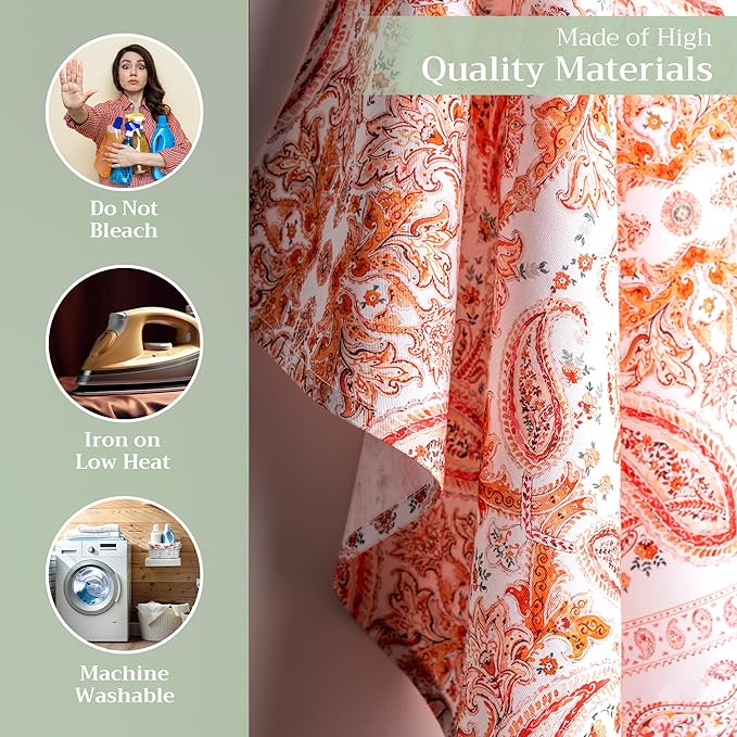 Maison d' Hermine Kitchen Towels Set of 3 100% Cotton 20" x 27.5" Reusable Cloth Tea Dish Towels Absorbent with Hanging Loop for Kitchen Dining Thanksgiving Christmas Decorations (Orient)