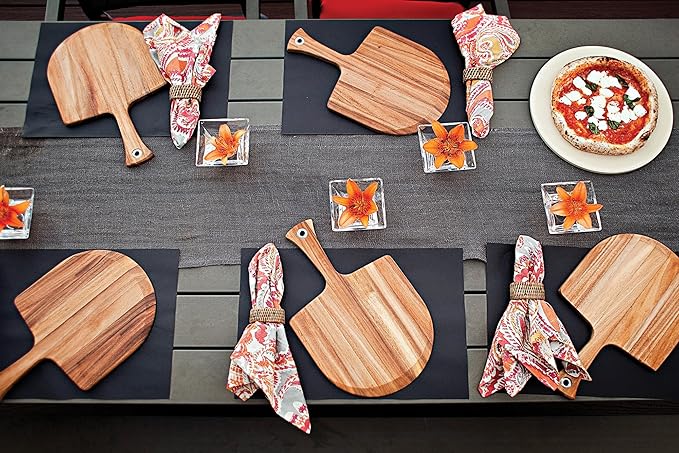 Ironwood Lucca Mini Pizza Peel, One Size, Acacia Wood