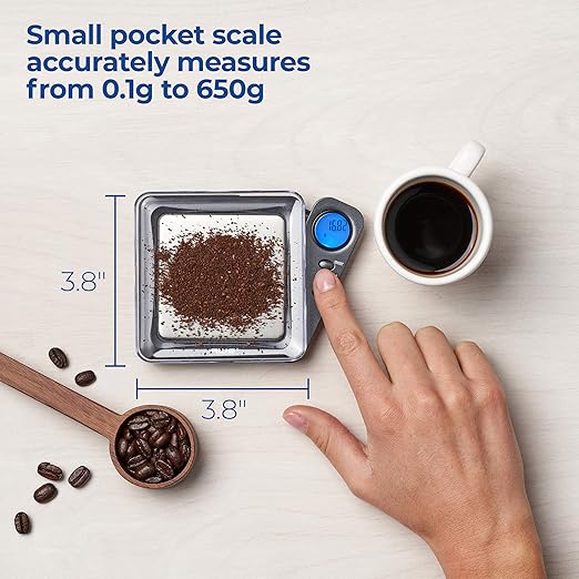 American Weigh Scales Blade Series Digital Precision Pocket Weight Scale, Gray, 650 X 0.1G (BL-650-GRY)