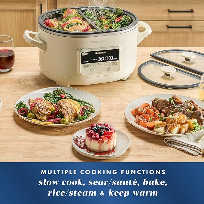 Crock-Pot MultiMeal Multicooker and Programmable Slow Cooker with Bake Function Oat Milk