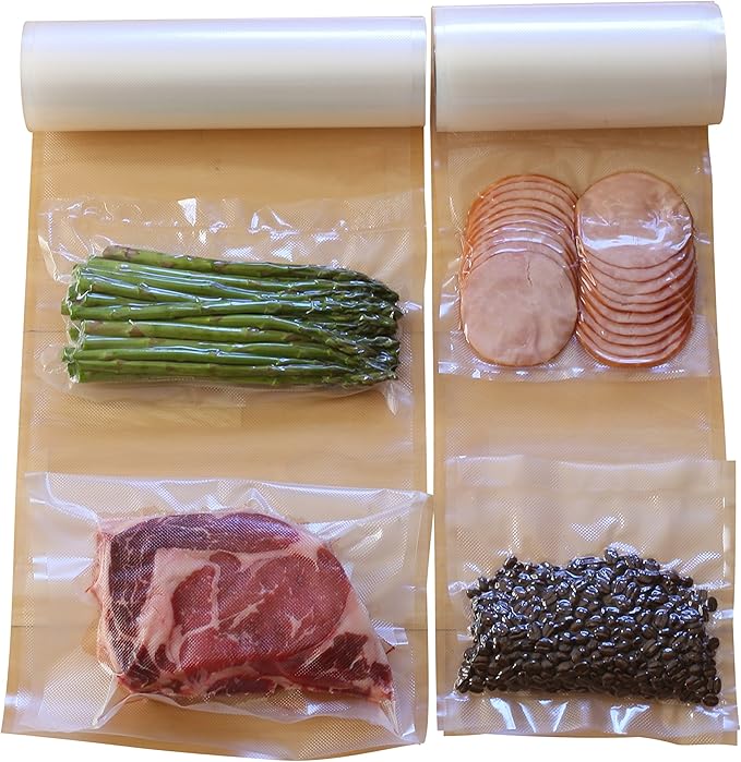 Simple Houseware Vacuum Sealer Bags 11'' x 50' and 8'' x 50' Sous Vide Roll, 2-Pack