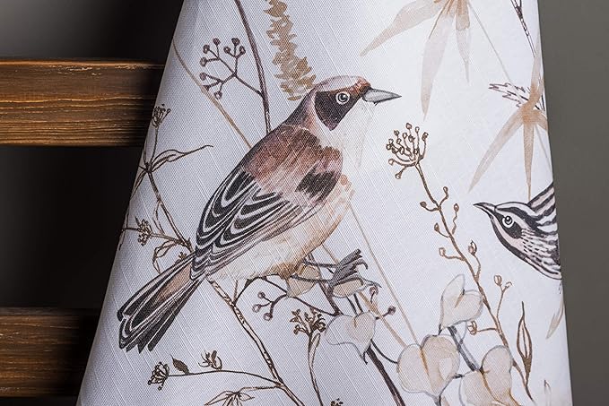 Maison d' Hermine Kitchen Towels Set of 3 100% Cotton 27.50" x 20" Reusable Cloth Tea Dish Towels Absorbent with Hanging Loop for Kitchen, Cocktail Parties Spring/Summer (Meadow Florals - Brown)