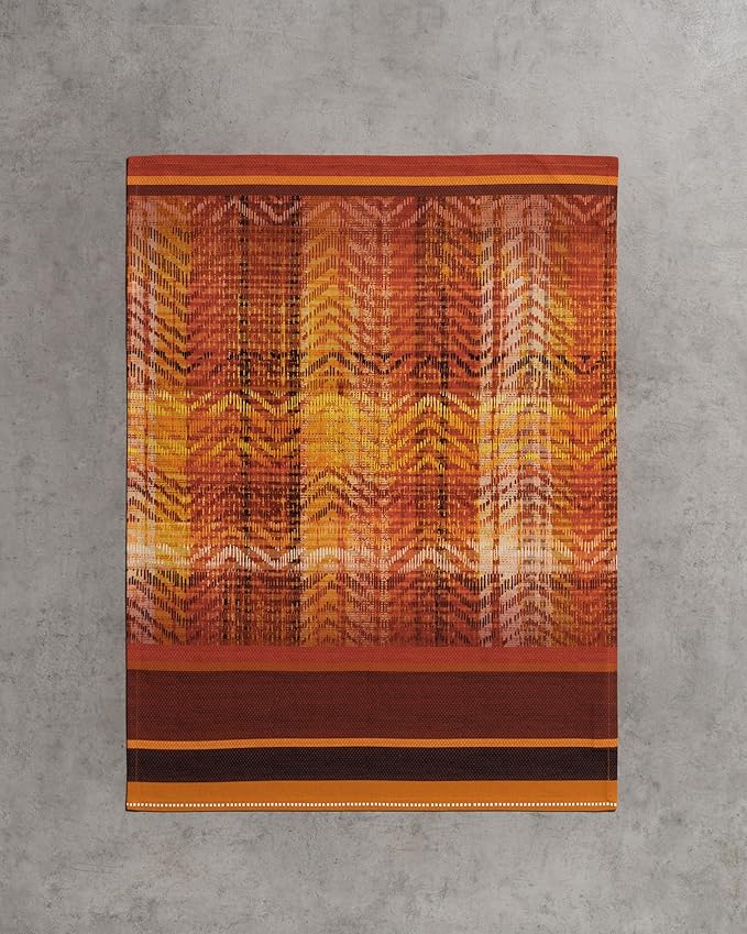 Maison d' Hermine Kitchen Towels Set of 3 100% Cotton 20" x 27.5" Reusable Cloth Tea Dish Towels Absorbent with Hanging Loop for Kitchen Dining Thanksgiving Christmas Decorations (Thanksgiving Tartan)