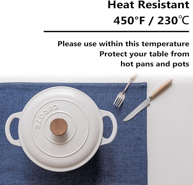 Home Brilliant Placemats Set of 8 Linen Blue Placemats Heat Resistant Dining Table Place Mats Kitchen Table Mats, Indigo