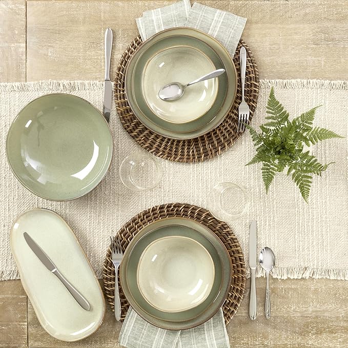 Oneida 897206 Organic Shades 2-Piece Serving Set, Green