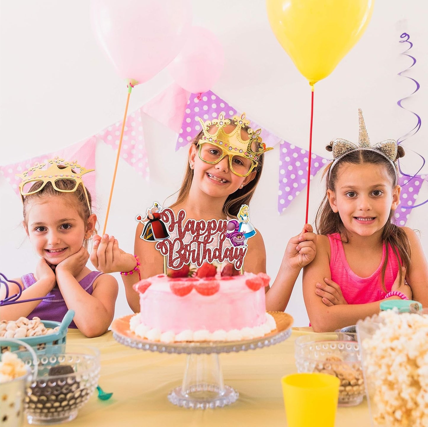 Seyal® Alice in Wondrland Happy Birthday Cake Topper