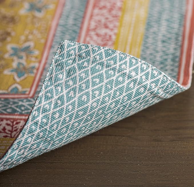 Maison d' Hermine Placemats Set of 4 100% Cotton Washable Cloth Place Mats, Reusable Table Mats for Kitchen Dining Decoration, Party, Wedding, Restaurant Spring/Summer (Marquise, 13" x 19")