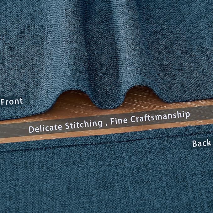 BALCONY & FALCON Placemats Set of 6 Faux Linen Cloth Place Mats Washable Waterproof Wrinkle Resistant Table Placemats for Dining Kitchen Farmhouse Indoor & Outdoor Use(Navy Blue, 13.8”x 17.7”