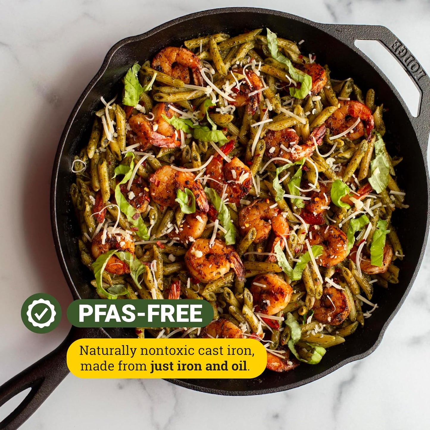 Lodge Pre-Seasoned Cast Iron Skillet Set - Set Includes 8 Inch Skillet, 10.25 Inch Skillet, and 12 inch Skillet - 3 Piece