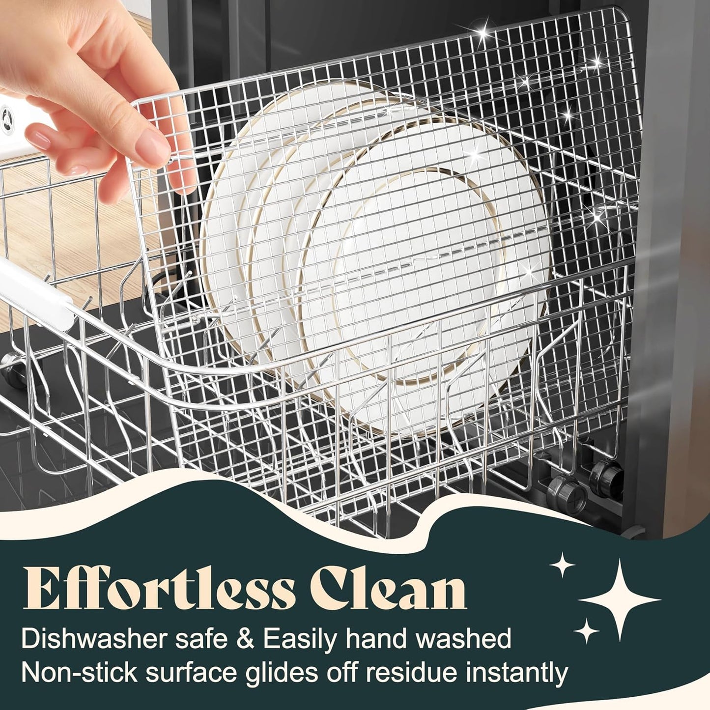 Cooling Racks for Cooking and Baking-11.5"x16.5" Oven Safe Premium Stainless Steel Heavy Duty Baking Rack Tight-Wire, Fits Half Sheet Pan for Roasting & Grilling & Cooking-1 Pack-Heavy Duty