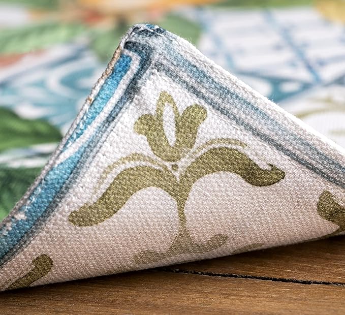 Maison d' Hermine Placemats Set of 4 100% Cotton Washable Cloth Place Mats, Reusable Table Mats for Kitchen Dining Decoration, Party, Wedding, Restaurant Spring/Summer (Agrume, 13" x 19")